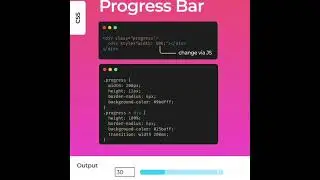 CSS Tutorial 2022 : Progress Bar in css 