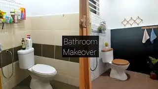 Bathroom makeover malaysia cuma pakai sticker je | EXTREME | BILIK AIR |