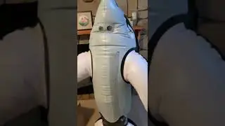 Testing a new inflatable pvc whale suit