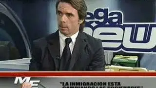 Jose Maria Aznar - entrevista en television de  Miami (2)