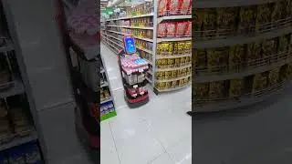 Robot navigating the aisles of Robinsons Magnolia supermarket in the Philippines