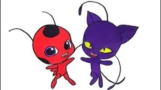 Как нарисовать Тикки и Плаг | Ледибаг и Суперкот | Let's draw Miraculous Ladybug Tikki & Plagg