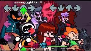 Friday Night Funkin but You Fight Everyone AT ONCE | woooww cool