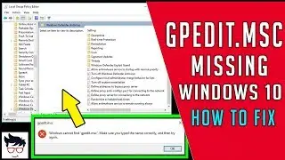 GPEDIT.MSC: Windows Cannot Find Gpedit.msc-Enable Group Policy Editor In Windows 10