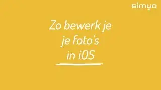 Zo bewerk je foto's op iOS