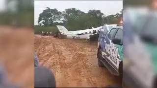 The remains of the plane that crashed in the Amazon no survivors of the 14 people on board