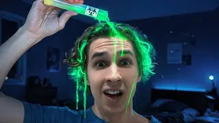 I applied some glowing liquid to my hair.