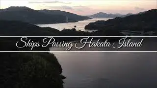 Ship Passing Hakata Island (4K Video)
