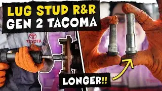Removing & Installing New Lug Studs on Gen 2 (2005–2015) Toyota Tacoma (And Replacing with LONGER!)