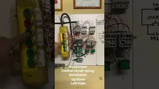 Hoist/Crane Wiring installation control circuit, one start/stop  Up/Down Left/Right