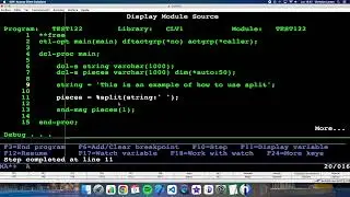 Coding in RPG (IBM i/AS400). Using %SPLIT