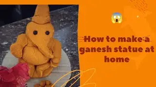 how to make a ganesh statue at home 😱 using wheat flour and turmeric powder