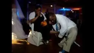 Desean with the wedding garter