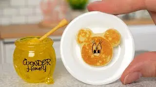 Мини Панкейки "Минни Маус!" 🥹 Очень Милый Миниатюрный Десерт 😍  Мини Кухня