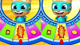 SUPER TALKING GINGER SPIN GET MORE JACKPOTS | TALKING TOM HERO DASH