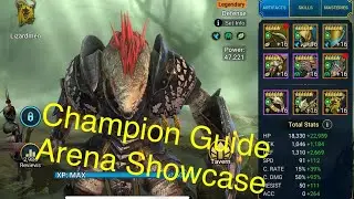 Raid shadow legends: Rhazin Scarhide guide/arena showcase