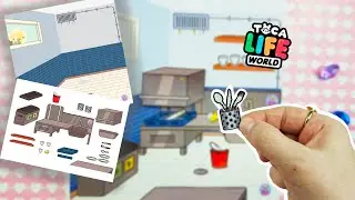 Toca Life World: School Cafeteria TUTORIAL / DIY Quiet Book Toca Boca / Paper Doll Toca Boca