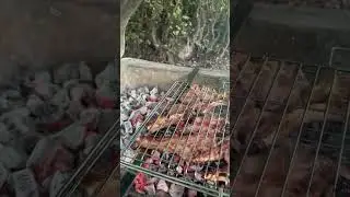 شیشلیک خوشمزه در جوار خانه های چوبی جوارم مازندران  #food