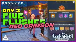 FIVE FLUSH EVENT - DAY 3 RED CRIMSON | GENSHIN IMPACT | CG GAMES
