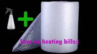 Save heating cost in winter by insulating Glass Doors and Windows with bubble wrap & water spray