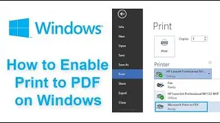Enable Print to PDF on Windows