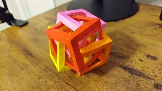 4 Intersecting Cubes | Origami Time-Lapse