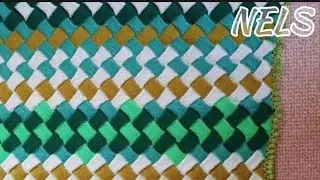 Лоскутное вязание на спицах. Корзиночка