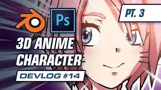 Texturing a 3D Anime Character in Blender (Part 3) | Project Feline Indie Game Devlog #14