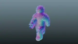 Дядька Йети. Шерсть в Blender 3.4
