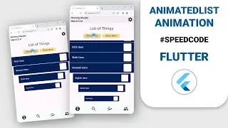 Create smooth animated lists in Flutter - AnimatedList widget Tutorial