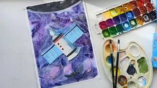 Космос (смешанная техника )