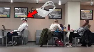 Watching VR Porn In The Library Prank!