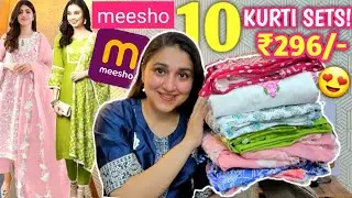 Trendy *KURTA SET* From MEESHO 🤯 | Meesho Kurti set | Try-on Haul | Latest Pieces #meesho