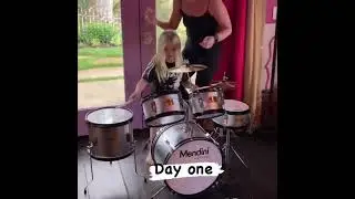PINK SUPRISES SON WITH A DRUMSET 🥁🥁