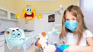 Ева лечит зубки МИСТЕРУ ЗУБАСТИКУ!