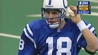 Peyton Manning throws his 100th career NFL TD pass | November 11, 2001 | Colts vs. Dolphins