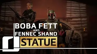 Boba Fett and Fennec Shand on Throne Deluxe - The Mandalorian | Statue Reveal - Iron Studios