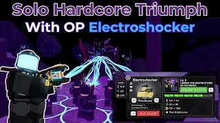 Solo Hardcore, But Electroshocker Has UNLIMITED POWER (OP) - [Tower Defense Simulator]