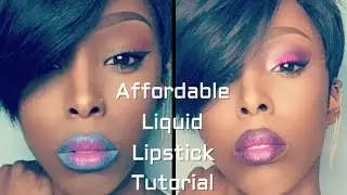 FULL FACE USING ONLY LIQUID LIPSTICKS Challenge||Liquid Lipstick Ombre Lip (easy makeup tutorial)
