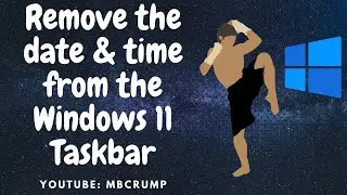 How to remove the icon tray (+ date and time) from the Windows 11 Taskbar