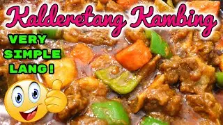 KALDERETANG KAMBING VERY SIMPLE LANG! PAANO MAG LUTO NG KALDERETANG KAMBING? LUTO SA KAMBING