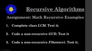 Recursion Examples: GCD, LCM, Fibonacci