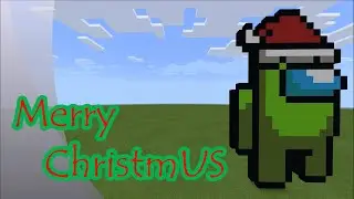 Minecraft: Pixel Art Tutorial and Showcase: Among Us Christmas Crewmate (Merry ChristmUS!!!)