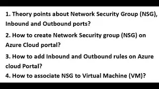 How to create Network Security Group, Adding Inbound Rules, Outbound rules, associate NSG to VM
