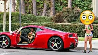 #prank #golddigger #ferrari #million Top gold digger prank with ferrari