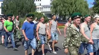 Шествие ветеранов пограничных войск в Волковыске