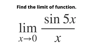 Calculus I: Limit of Trigonometric Functions 1