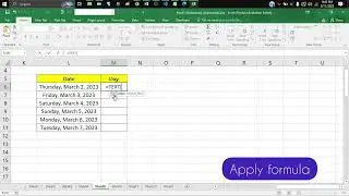 Get Day from Date in Excel.