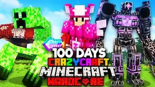 I Survived 100 Days In CRAZY CRAFT In Minecraft Hardcore!