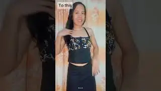 0031. Wearing my DIY Croptop terno skirt #recycleclothes #diyideas #diyfashion #youtubeshort